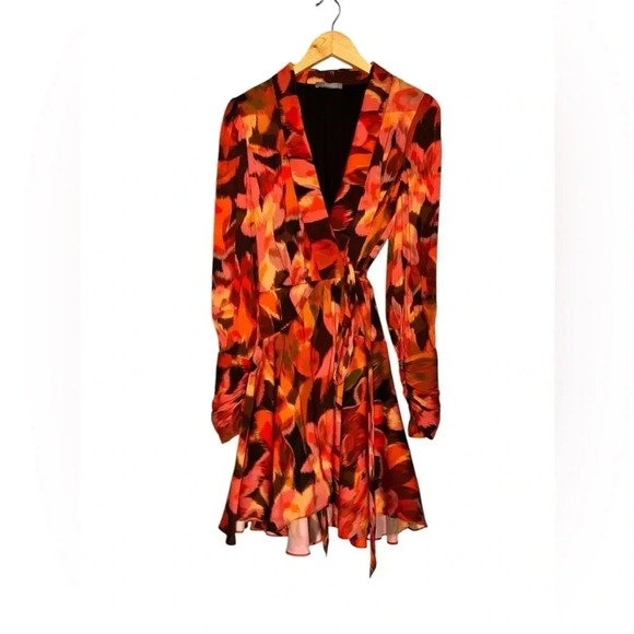 Tart Glenna Poly Satin Dress, Bromeliad Ikat, Size M - Picture 1 of 14